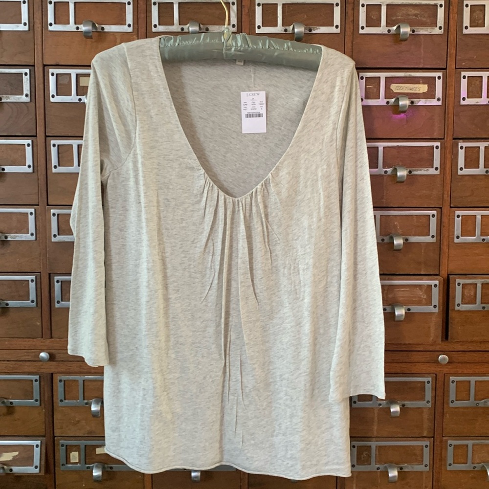 J Crew Grey Basic Top Size Small
